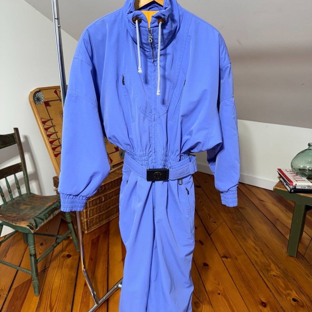 Vintage Bogner Ski Snow Suit Blue Canadian Wilds Winter Womens sz 10